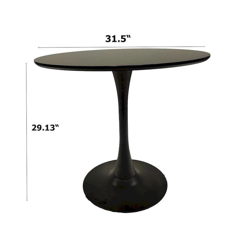 31.5 Mid Century Tulip Round Dining Table for 4 People