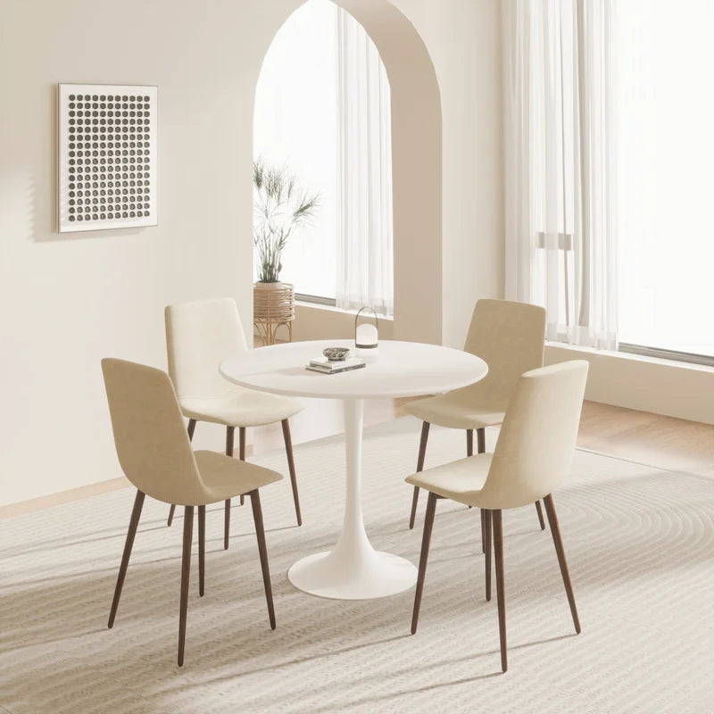 31.5 Mid Century Tulip Round Dining Table for 4 People