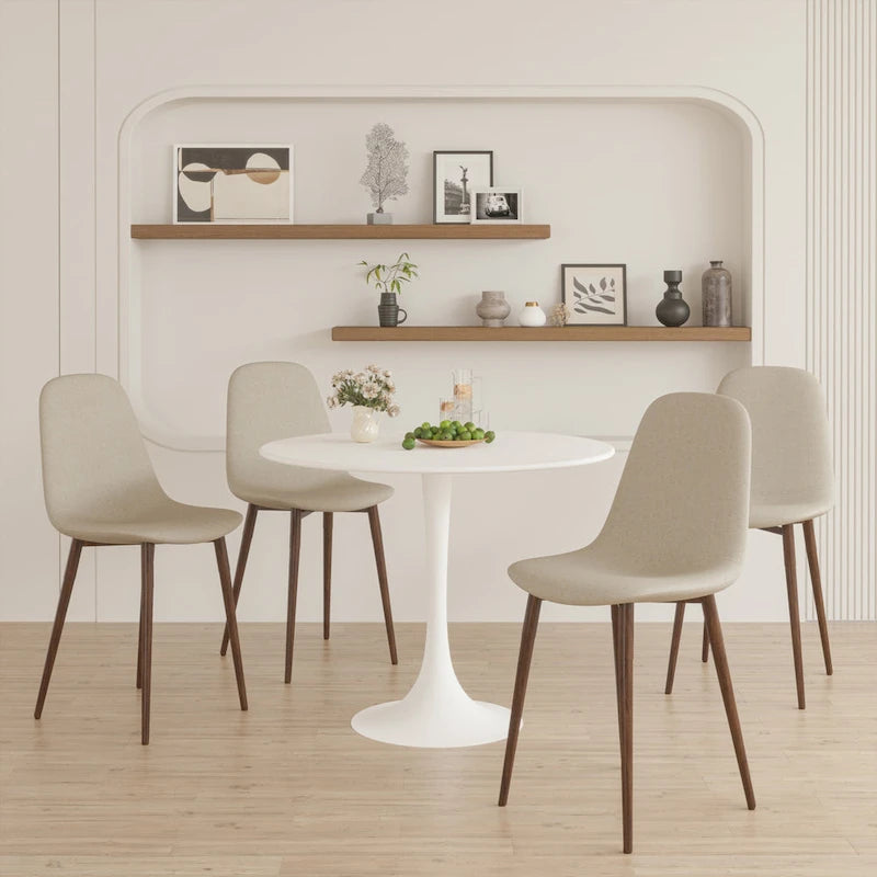 31.5 Mid Century Tulip Round Dining Table for 4 People