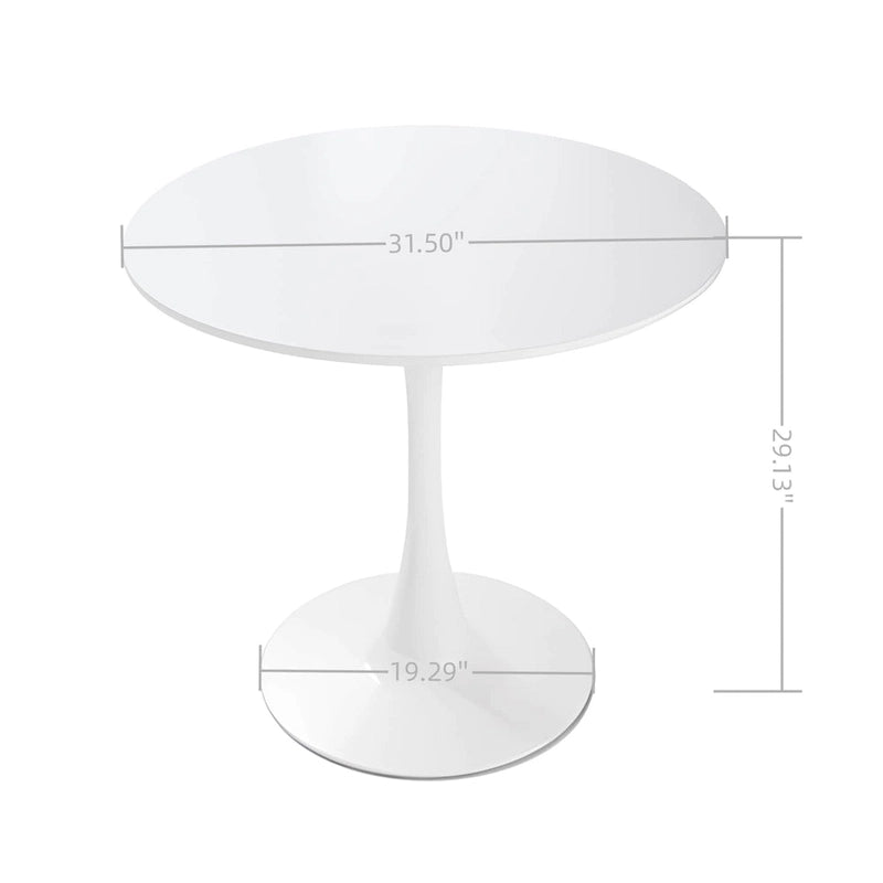 31.5 Mid Century Tulip Round Dining Table for 4 People