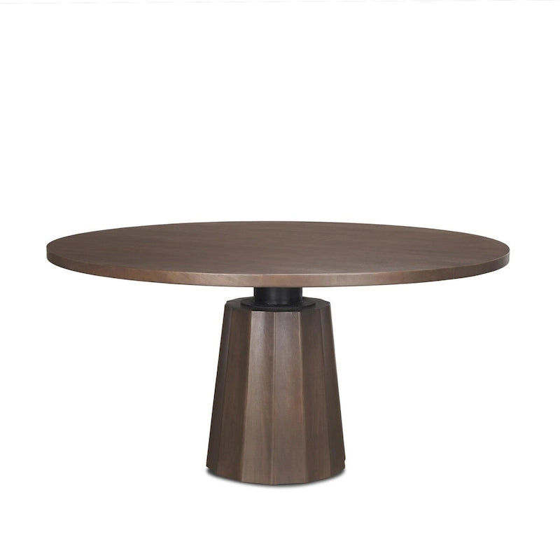 Swanson 60 Dark Brown Wood Round Pedestal Dining Table - 60.0L x 60.0W x 30.0H