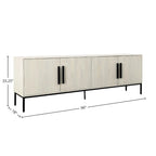 Credenza in legno di mango larga 244 cm con spazio di archiviazione