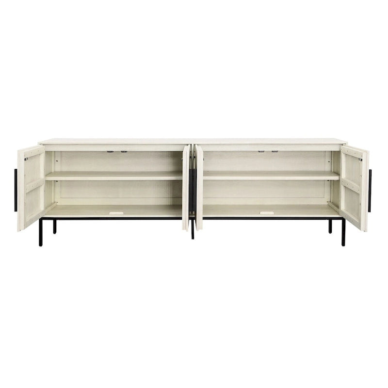 Credenza in legno di mango larga 244 cm con spazio di archiviazione