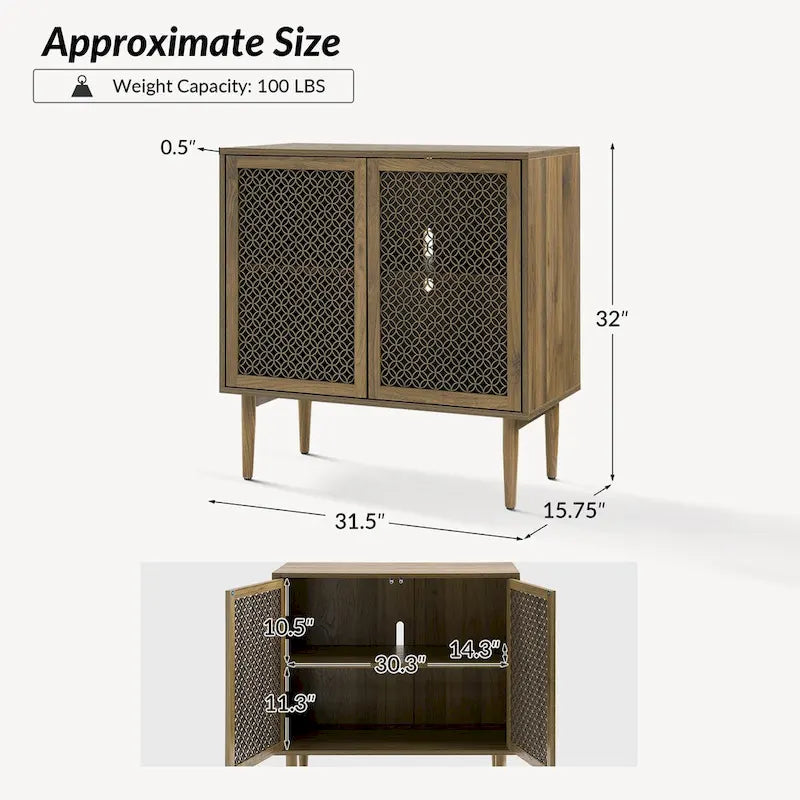 White 2-Door Cabinet with LED Lights - Set of 2