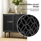 White 2-Door Cabinet with LED Lights - Set of 2