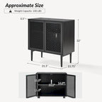 White 2-Door Cabinet with LED Lights - Set of 2