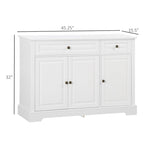 Sideboard Buffet Cabinet, Modern Kitchen Cabinet with 2 Drawers and Adjustable Shelves, Coffee Bar Cabinet