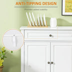 Sideboard Buffet Cabinet, Modern Kitchen Cabinet with 2 Drawers and Adjustable Shelves, Coffee Bar Cabinet