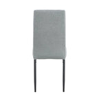Merax Modern Dining Table with V-Shape MDF Base/ Linen Tufted Dining Room Chairs Set of 6