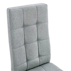 Merax Modern Dining Table with V-Shape MDF Base/ Linen Tufted Dining Room Chairs Set of 6
