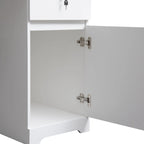 White Fluted Sideboard Cabinet with Adjustable Shelves