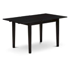 East West Furniture Kitchen Table Set- a Dining Table with Butterfly Leaf and Parson Chairs, Black (Pieces Options)