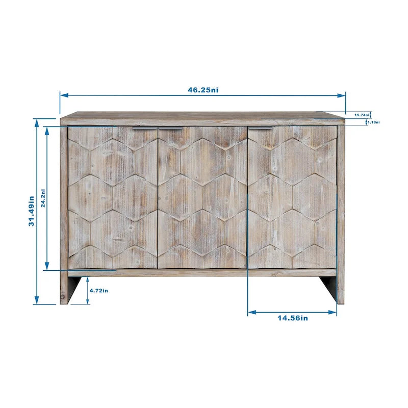 Madia credenza a 3 ante in legno