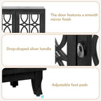 Sideboard with 3 Door Mirrored Buffet Cabinet