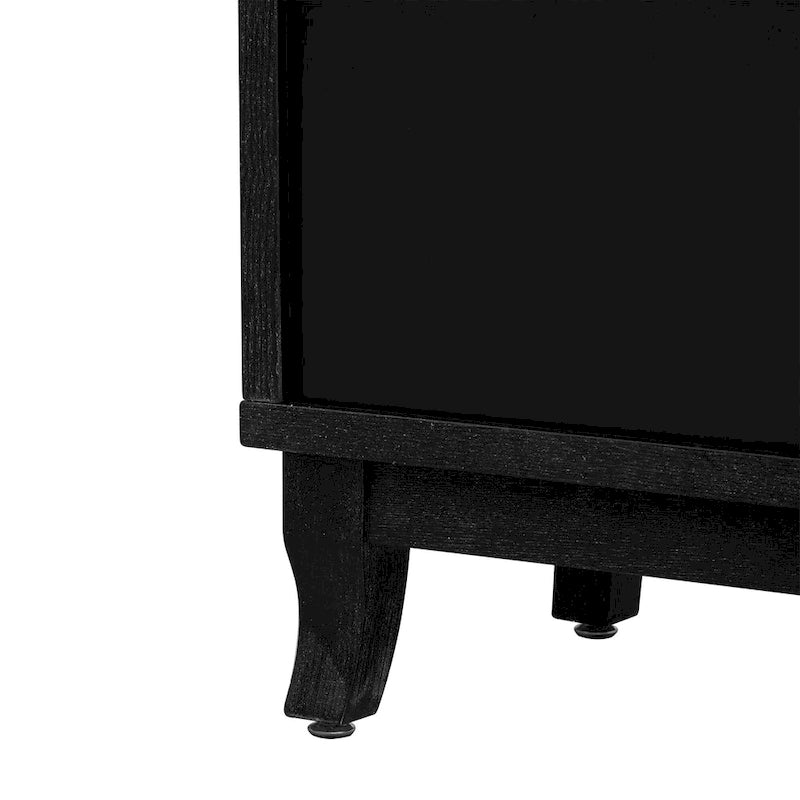 Sideboard with 3 Door Mirrored Buffet Cabinet