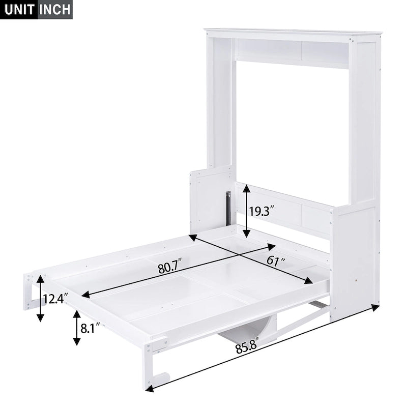 Nestfair Queen Size Murphy Bed with Shelf