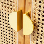 Natural Bamboo Rattan 2-Door Storage Cabinet