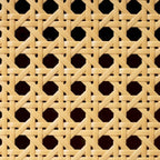 Natural Bamboo Rattan 2-Door Storage Cabinet