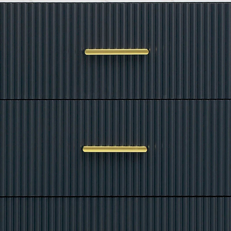 Madia Moderna di Design in Legno con 2 Ante in Vetro Temperato Giallo Ambra