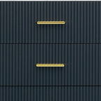Madia Moderna di Design in Legno con 2 Ante in Vetro Temperato Giallo Ambra