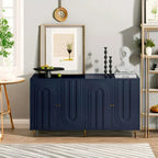 Wood Cabinet with Glass Sliding Doors Display Storage Cabinet