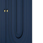 Wood Cabinet with Glass Sliding Doors Display Storage Cabinet