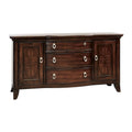 Koot 56 Inch 3 Drawer Buffet Console, Storage Cabinets, Adjustable Shelves