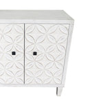 60-in Modern Wash White 4 Door Wooden Sideboard Buffet Server Accent Storage Cabinet
