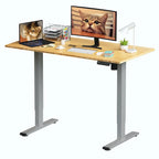 FlexiSpot 100% Bamboo Whole-Piece Desktop Ergonomic Electric Home Office Standing Desk Memory Controller