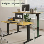 FlexiSpot 100% Bamboo Whole-Piece Desktop Ergonomic Electric Home Office Standing Desk Memory Controller