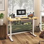 FlexiSpot 100% Bamboo Whole-Piece Desktop Ergonomic Electric Home Office Standing Desk Memory Controller