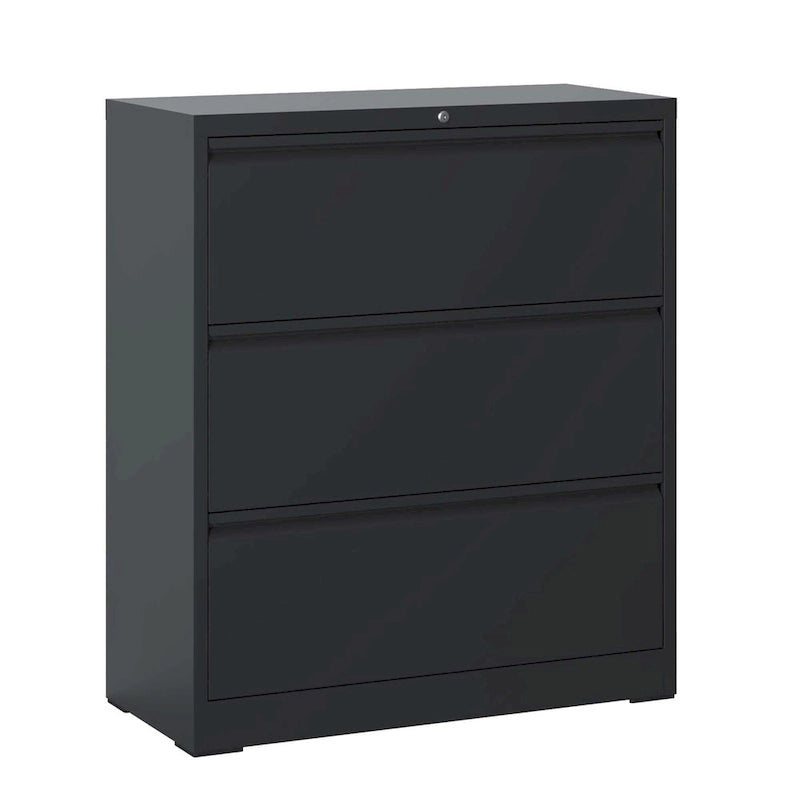 3-Drawer Metal Filing Cabinet with Lock - Home Office