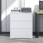 3-Drawer Metal Filing Cabinet with Lock - Home Office