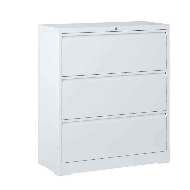 3-Drawer Metal Filing Cabinet with Lock - Home Office