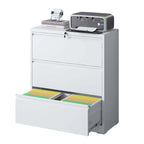 3-Drawer Metal Filing Cabinet with Lock - Home Office