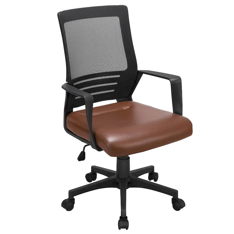 Sedia da ufficio ergonomica regolabile Yaheetech in rete con supporto lombare