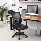 Sedia da ufficio ergonomica regolabile Yaheetech in rete con supporto lombare