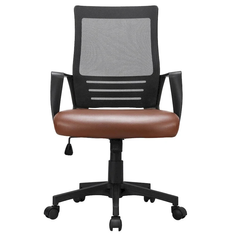 Sedia da ufficio ergonomica regolabile Yaheetech in rete con supporto lombare