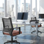 Sedia da ufficio ergonomica regolabile Yaheetech in rete con supporto lombare