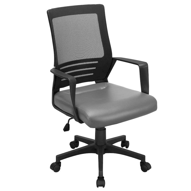 Sedia da ufficio ergonomica regolabile Yaheetech in rete con supporto lombare