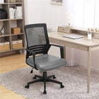 Sedia da ufficio ergonomica regolabile Yaheetech in rete con supporto lombare