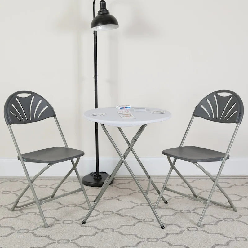 650 lb. Capacity Plastic Fan Back Folding Chair