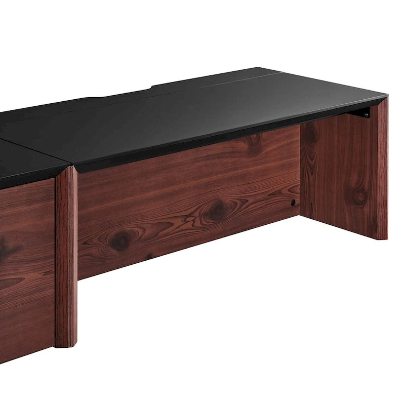Kinetic 38 Wall-Mount Office Desk With Cabinet and Shelf