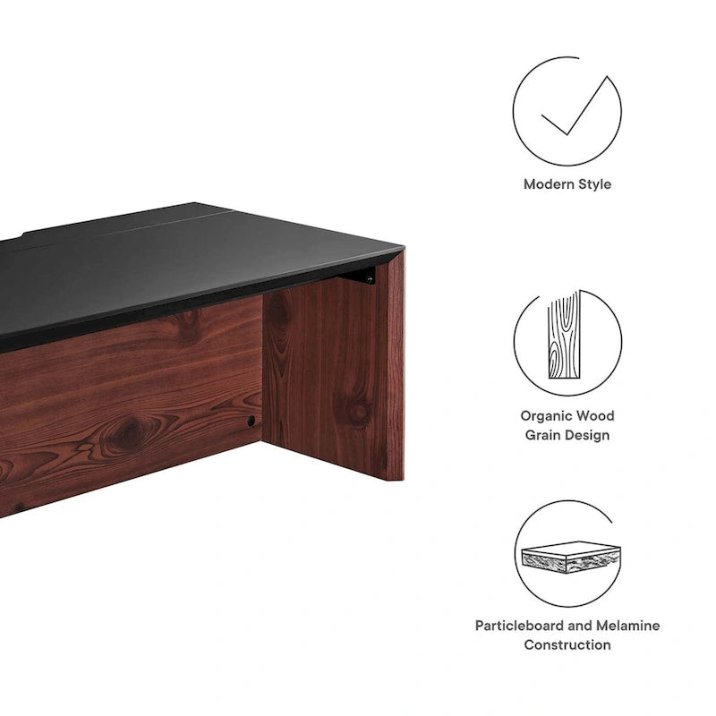 Kinetic 38 Wall-Mount Office Desk With Cabinet and Shelf