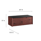 Kinetic 38 Wall-Mount Office Desk With Cabinet and Shelf
