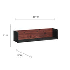 Kinetic 38 Wall-Mount Office Desk With Cabinet and Shelf