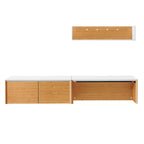 Kinetic 38 Wall-Mount Office Desk With Cabinet and Shelf