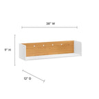 Kinetic 38 Wall-Mount Office Desk With Cabinet and Shelf