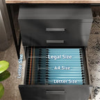 3 Drawer File Cabinet - 15.4D x 18.5W x 25.6H