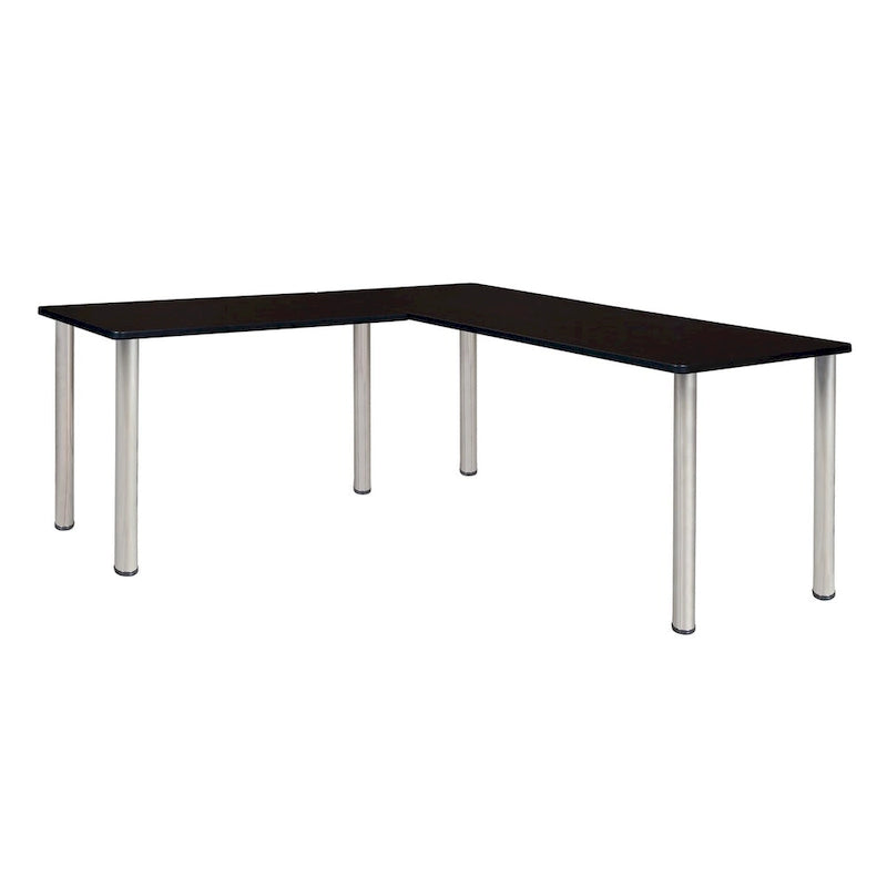 Kee 66 L-Desk with 42 Return, Beige/Black